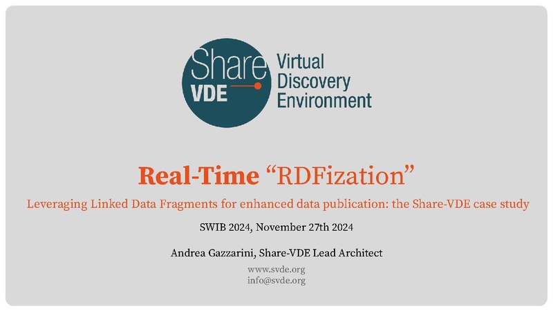 File:SWIB Leveraging Linked Data Fragments for enhanced data publication the Share-VDE case study.pdf