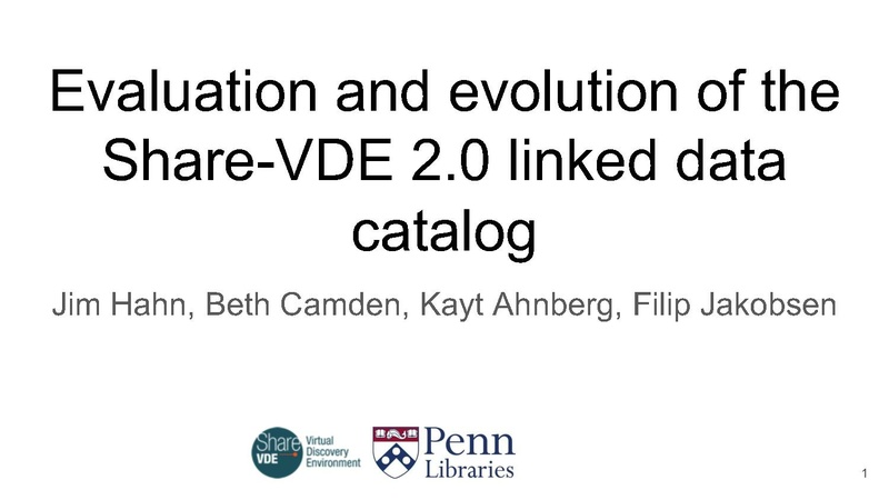 File:SWIB 2022 Evaluation and evolution of the Share-VDE 2.0 linked data catalog (1).pdf